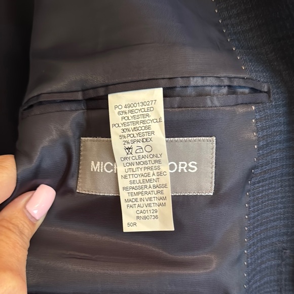 Michael Kors Blue Sport Coat with Notched Lapels - Picture 4 of 4